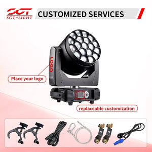 <span class=keywords><strong>Precio</strong></span> de Fabricante: Foco Móvil LED RGBW 4 en 1 DMX512 de 19*15W con Efecto Ojos de Abeja, Zoom y Beam Wash para Fiestas y Salas de Exposiciones - Product Image 3