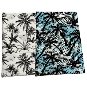 Tela de poliéster con estampado de piel de melocotón, textiles para pantalones cortos, Palma tropical, venta directa de fábrica - Product Image 1
