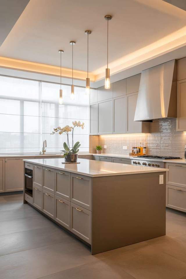 One-Stop Modern High Gloss Customized Kitchen Cabinet Sets with Hinge ...