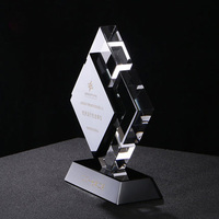 Trofeo de Cristal K9 Personalizado de Alta Calidad, Diseño de Placa de Honor, Trofeo de Cristal en Blanco para Premios, Venta al Por Mayor