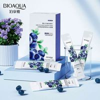 Masque facial au collagène bioaqua à la myrtille et à l'arbutine, gel éclaircissant hydratant pour le sommeil, soin blanchissant pour la peau.