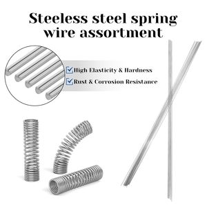 25Pcs 40Cm/15.7Inch Cuộn Dây Thép Không Gỉ Dây 0.8Mm Đường Kính Đầy Đủ Cứng Công Nghiệp Sử Dụng DIY Thủ Công Mỹ Nghệ Mô Hình Xe Suối Nước - Product Image 2