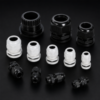 Presse-étoupe étanche en nylon noir IP68 UL94 V2 CE RoHS avec filetage M20 pour boîtier électrique, fournisseur OEM