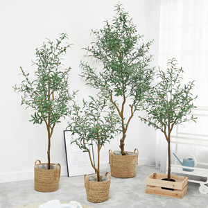 Presque naturel petit 1 mètre 6 pieds 6ft grandes plantes artificielles extérieur 9 pieds 8 pieds 2.1m 2m grand <span class=keywords><strong>pot</strong></span> faux <span class=keywords><strong>olivier</strong></span> - Product Image 6