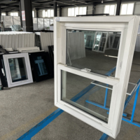 Ventanas de doble colgado Upvc, vidrio templado energéticamente eficiente y a prueba de sonido para ventana de doble colgado en el hogar