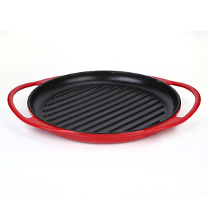 Chảo Nướng Tròn Bằng Gang Đúc Tráng Men Chảo Nướng Bằng Gang Chống Dính - Product Image 3