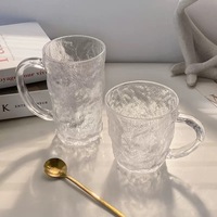 손잡이가있는 프로모션 크리스탈 유리 머그 커피 우유 주스 마시는 컵 맥주를위한 유리 컵