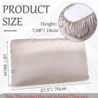 Housse de coussin de voyage en satin soyeux rafraîchissant, douce et pliable, avec bande élastique, pour cheveux et peau, emballage inclus