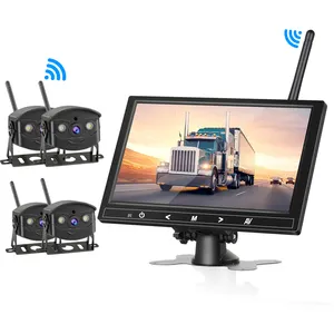 Wireless 7 inch Car Monitor Screen Rear View Camera For Truck Bus RV Trailer Excavator Rearview Image 12V-24V Display