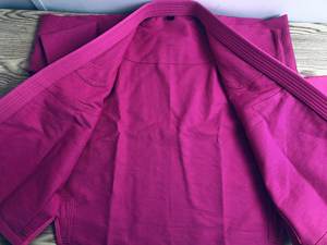 ホットセール中！100%コットン製、カスタムロゴ入りピンク柔術着（BJJ着） - Product Image 2