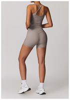 Ensemble de vêtements de sport pour femmes, débardeur à dos croisé à séchage rapide, soutien-gorge de sport halter, shorts légers, respirants, absorbant la transpiration, pantalon de yoga