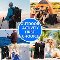 Panneaux solaires portables pliables imperméables 200W, panneau solaire de haute qualité adapté à l'intérieur et à l'extérieur, kit complet de panneaux solaires