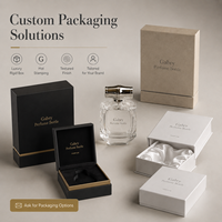 Flacon pulvérisateur de luxe en verre transparent de 50 ml et 100 ml, flacon de parfum en verre épais, flacons de parfum vides avec emballage en boîte