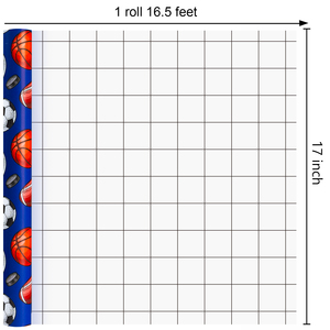 sports <b>pattern</b> gift wrapping <b>paper</b> Basketball football Children's Day wrapping <b>paper</b> Immediate delivery upon order - Product Image 6