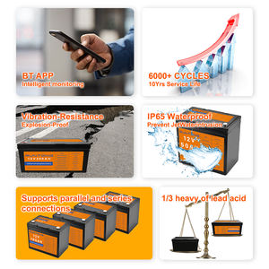 Lifepo4 5 년 보증 12 V 24V 200Ah 100Ah 50Ah 500Ah 배터리 Rv 태양열 12 볼트 리튬 배터리 200Ah - Product Image 4