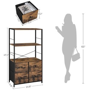 Modernes Luxus-Buchregal aus Holz mit Leiter Aluminium Schrank wandmontierter Organisator Bibliothek Regal Bücherregale mit Ablage Schublade - Product Image 5