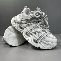 Chaussures Dad Shoes en Cuir Véritable à Lacets et Sangles Croisées à Semelle Épaisse pour Hommes ; Nouvelles Chaussures Tendance Automne 2026 Confortables Sportives Décontractées