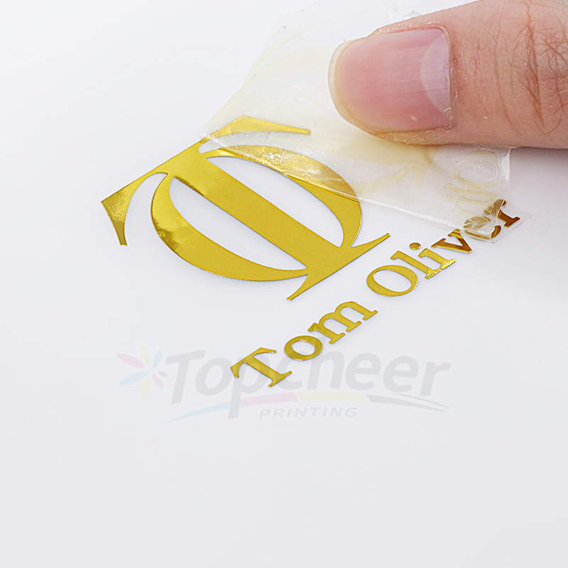 Colorful Embossed Custom Printing Transfer Logo Gold Foil Label Stickers Metal Transfer Sticker 3D