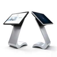 Kiosque numérique tactile capacitif de type S pour sol intérieur, écran 4K de 43/50/55/65 pouces, USB, RJ45 pour les demandes d'information publiques