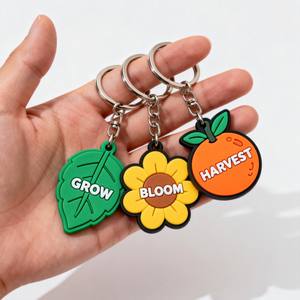 حلقة مفاتيح مخصصة من البي في سي الناعم ثنائي الأبعاد من مصنع صيني بالجملة لصنع سلاسل مفاتيح مطاطية كهدايا ترويجية - Product Image 5