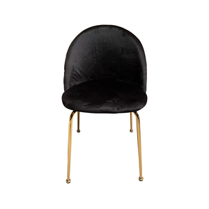 Chaise de salle à manger en tissu velours, coccinelle en métal pour Restaurant - Product Image 3