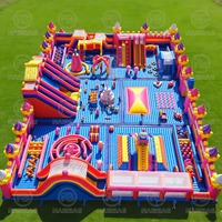 Parc de jeux gonflables géant à thème rose, avec gâteau géant, pour l'extérieur, grand parc commercial de trampolines, grand château gonflable combiné