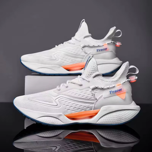 Chaussures de sport décontractées pour hommes en cuir véritable, à lacets, antidérapantes, à bout ouvert, respirantes, en maille, à la mode et bon marché - Product Image 5