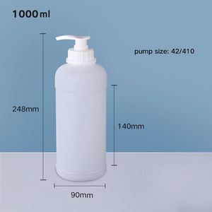 500ml 1000ml Rỗng nhựa Refillable Lotion chai dầu gội đầu với bơm nắp tay xà phòng Dispenser cơ thể rửa bao bì chai - Product Image 4