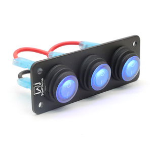 3 gang không thấm nước Vòng Rocker bảng chuyển đổi 3 pin on off I/O chuyển đổi 12V-24V biển 3 cách chuyển đổi bảng chuyển đổi cho thuyền Xe Xe tải - Product Image 1