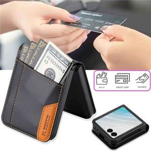 Funda de Cuero con Costuras de Color y Ranuras para Tarjetas, Tipo <span class=keywords><strong>Flip</strong></span>, para <span class=keywords><strong>Samsung</strong></span> Galaxy <span class=keywords><strong>Z</strong></span> <span class=keywords><strong>Flip</strong></span> 7 FE 6 5, Antigolpes - Product Image 2