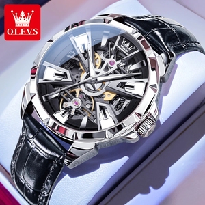 Envío Directo del Reloj de Hombre 7051 de Moda, Correa de Cuero de 20 mm, Resistente al Agua, Luminoso HD, Mecánico Automático Hangzhou - Product Image 1