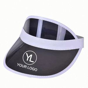 Visera Transparente con Logotipo Personalizado, Gorra de PVC Ajustable, Sombrero de Plástico Transparente para Eventos de Verano al Aire Libre - Product Image 4