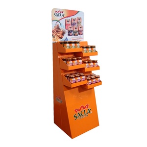 Promotional 4 Tiers Cardboard Display Rack Custom Cardboard Display <b>Stand</b> Board Printed Pop Cardboard <b>Drinks</b> Display - Product Image 4
