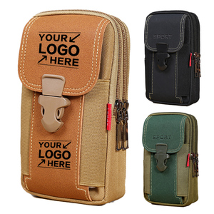 Mens Fashion Oxford Fabric Waterproof Phone Bag with Card Slots and Belt Hook for Daily and Business Use - Product Image 1