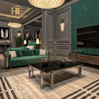 Meubles de salon de luxe ensemble de canapés en tissu cadre chaise de loisirs inclinable pour bureau à domicile siège unique en laiton poli
