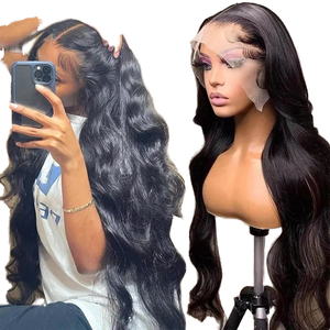 Peluca Frontal de Encaje HD 13x6, Super Ondulada, Larga, Brasileña, Encaje Transparente, Sin Pegamento, Fibra de Alta Temperatura, 180% de Densidad, 14-30 Pulgadas - Product Image 1