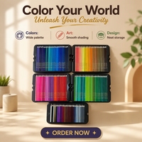 Crayons de couleur à base d'huile, 120 couleurs, 3,0 mm, haute pigmentation, ensemble en vrac pour artistes, dessin et projets de coloriage