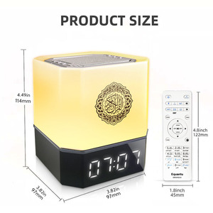 Hot Sell in India QB303 Portable Blue Tooeh Quran Speaker Mp3 7 Colorful Lights Azan Clock Quran Player - Product Image 5