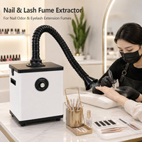Penyerap Asap Salon Kecantikan 150W, Pemurni Asap untuk Salon Kuku dan Ekstensi Bulu Mata dengan Filter HEPA