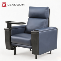 Siège de cinéma VIP en cuir véritable LEADCOM LS-821SP Premium Glider avec porte-gobelet intégré et plateau pivotant rotatif