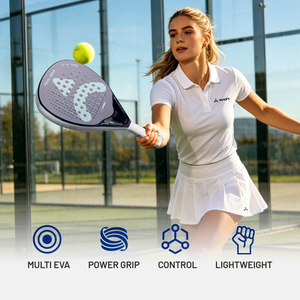 Raqueta de Pádel Caston Sports IANONI <span class=keywords><strong>NOVAL</strong></span> DRIVE - Azul Marino, Fibra de Carbono, Superficie 3D, Núcleo de Espuma Viscoelástica EVA de Alta Densidad - Product Image 6