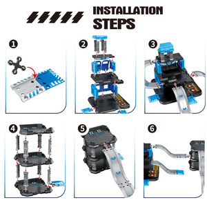 Productos de moda: Juguetes de fundición a presión con temática de policía, estacionamiento grande para coches de slot, sets de pistas de carreras profesionales con semáforo. - Product Image 3