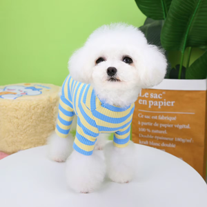 Abbigliamento Casual Estivo per Cani di Piccola Taglia, in Cotone Traspirante, a Quattro Zampe, a Righe, Stile Halloween - Product Image 2