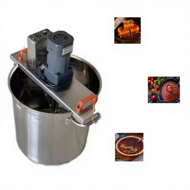 Automatic Pot Mixer Auto Stirrer 304 Stainless Steel 20L Commercial Use Motor Induction Gas Heating for Sauce Ketchup Cooking NP
