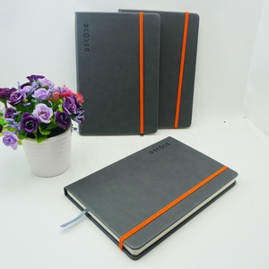 Carnet de notes en cuir PU gris de haute qualité format A5 Journal Journal avec bande élastique - Product Image 3