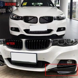 Protections d'angle avant BMW F34 2014-2019, ABS noir brillant, style sport, pare-vent gauche et droit (paire) - Product Image 2
