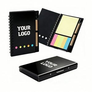 สมุดโน้ตพร้อมปากกาและกระดาษโน้ตแบบพกพาขนาดเล็ก สั่งทำโลโก้ได้ สำหรับของขวัญส่งเสริมการขายทางธุรกิจ - Product Image 1