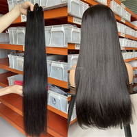Extensions de Cheveux Vierges Vietnamiennes Double Tissage Très Lisses Qualité Supérieure, Donneur Unique, Pointes Pleines