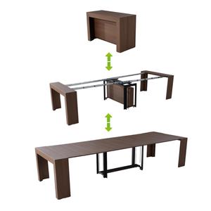 <span class=keywords><strong>Grande</strong></span> taille <span class=keywords><strong>3</strong></span> mètres 4 mètres <span class=keywords><strong>Table</strong></span> console extensible en bois peu encombrante 14 à 16 personnes <span class=keywords><strong>Table</strong></span> à manger salon salle de réunion - Product Image 3