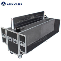 APEX CASES - Estuche de Aluminio Personalizado de Alta Resistencia para Monitor de Pantalla Plana, LED, LCD, Plasma, TV, Estuche de Transporte Universal Doble